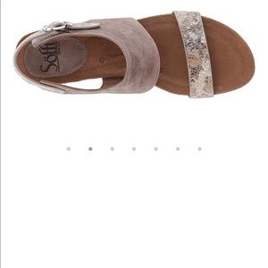 Sofft Gold Wedge Sandals